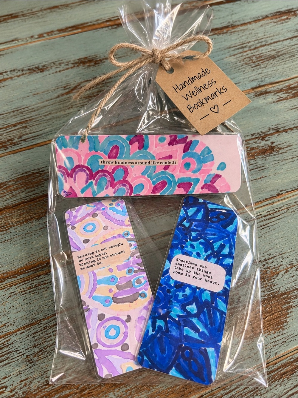 Wellness Bookmark Set - Handcrafted
